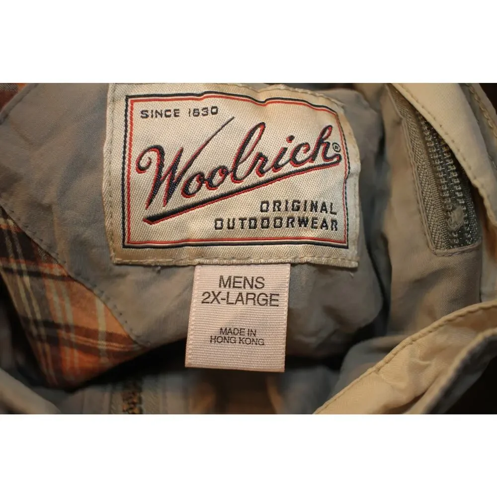 Vintage Woolrich Original Outdoorwear Field Jacket XXL Khaki Beige Parka — 1980s